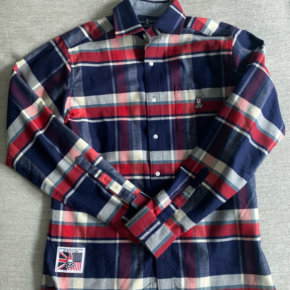Psycho Bunny Blue Flanel